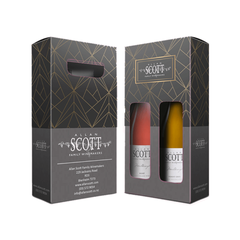 Caixa de vinho de papelão dobrável