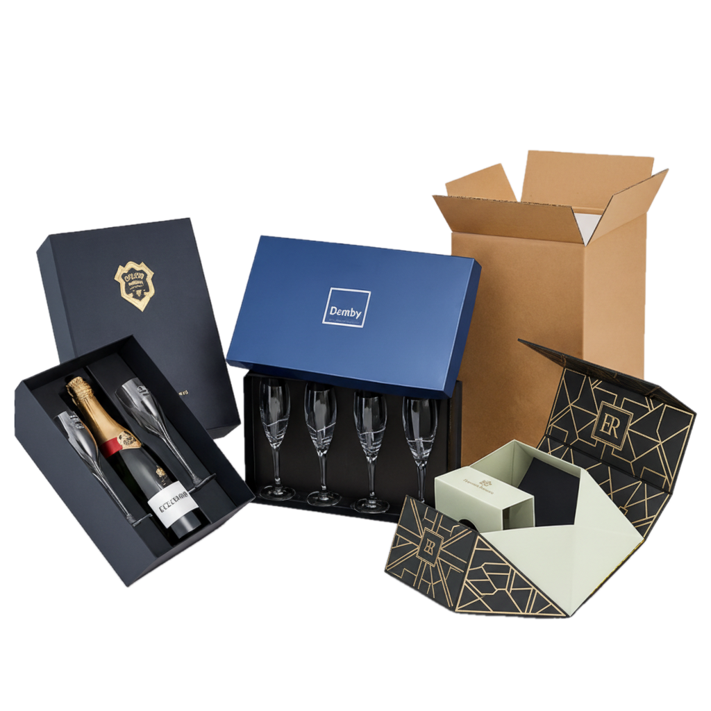 Caixa personalizada para champanhe