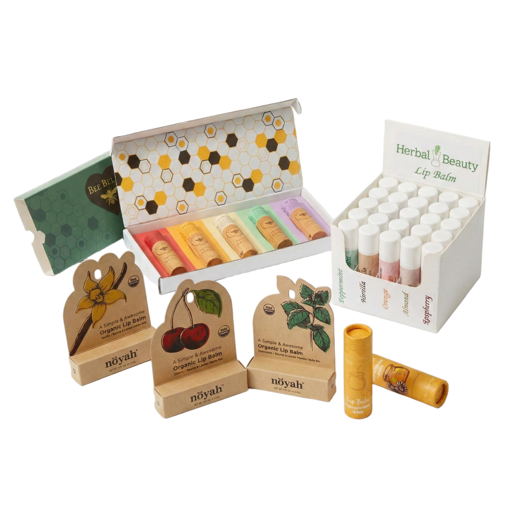 Scatole personalizzate per balsami per labbra
