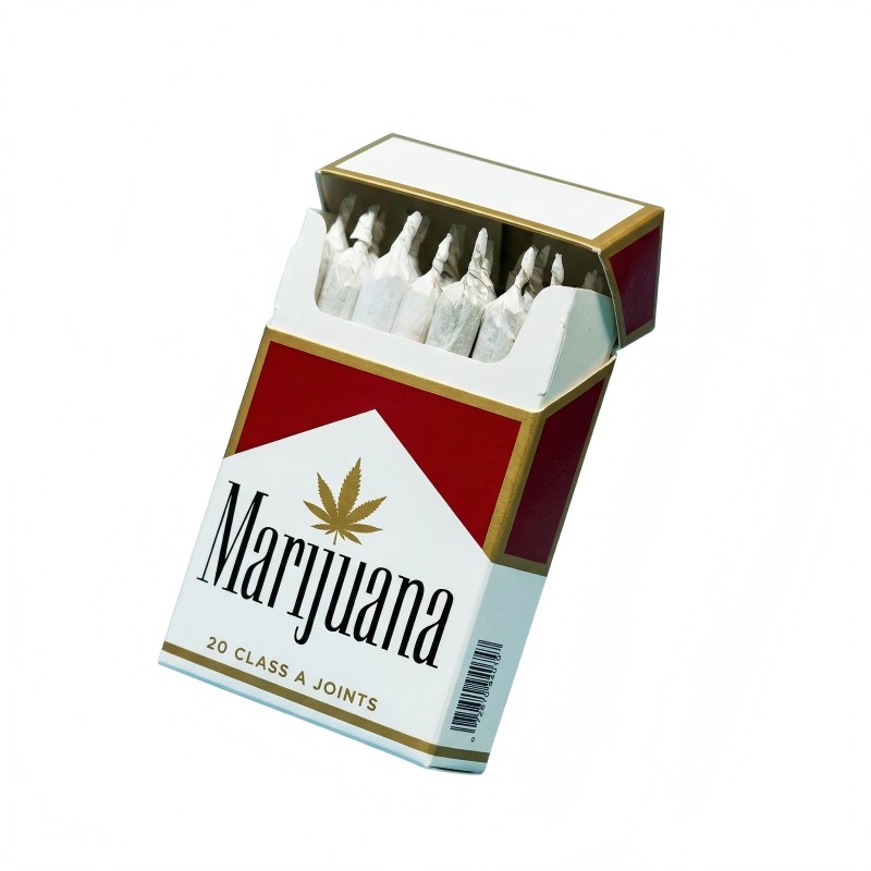 Caixa de cigarros de maconha