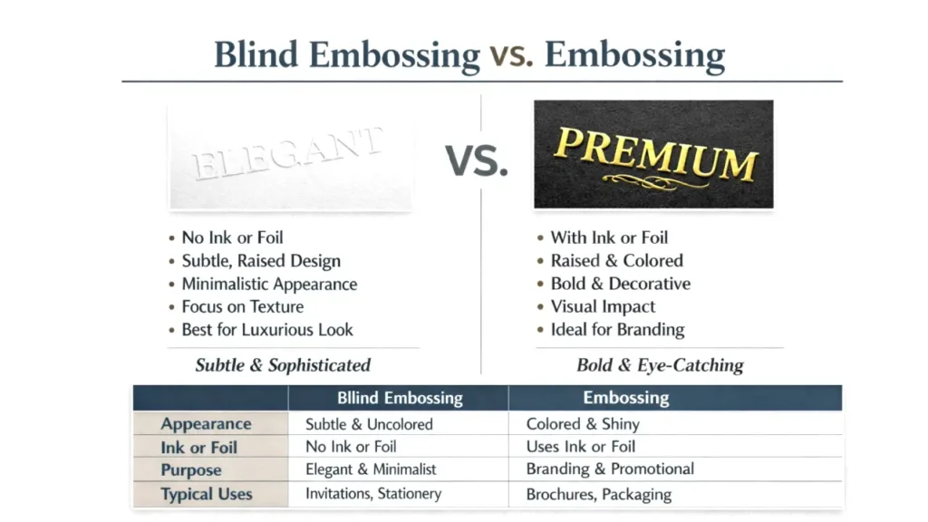 Blindprägung vs. Prägung