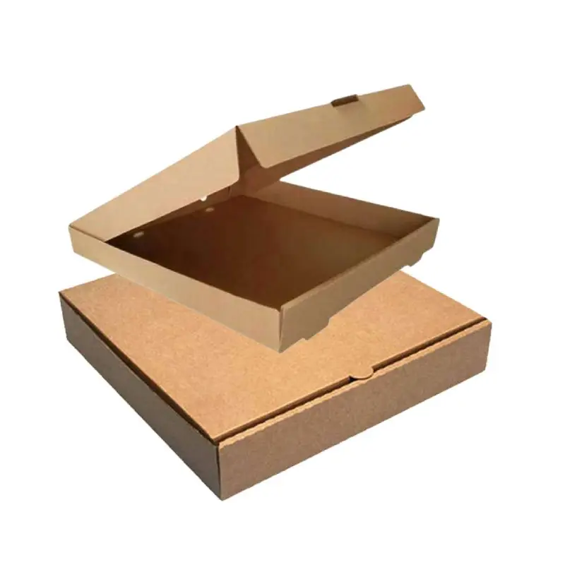 갈색 골판지 피자 상자