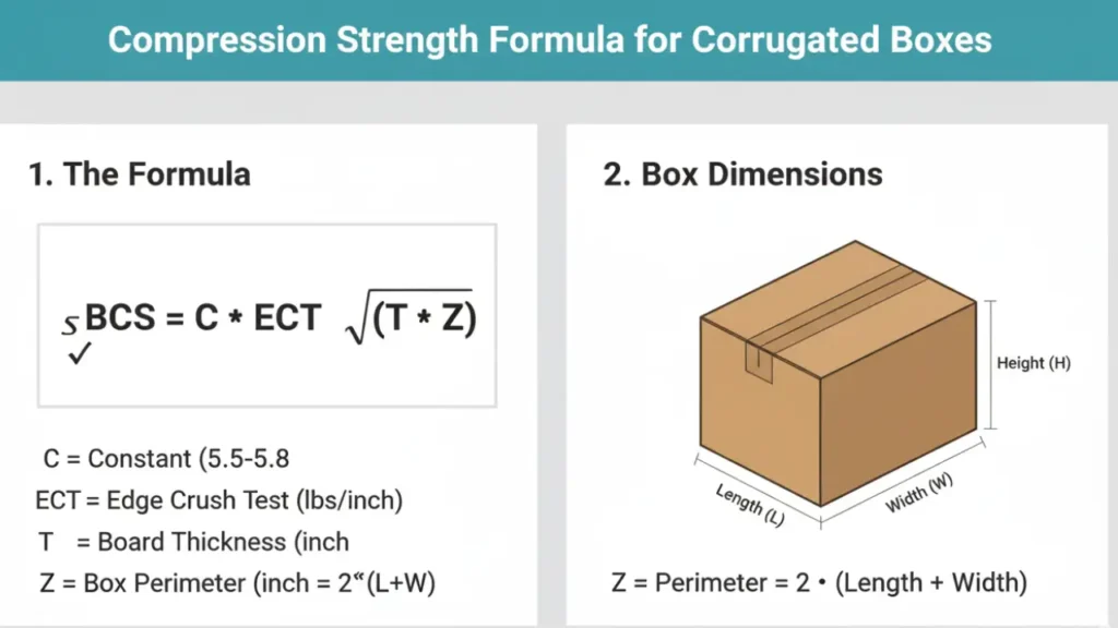 Fórmula de resistência à compressão para caixas de papelão ondulado