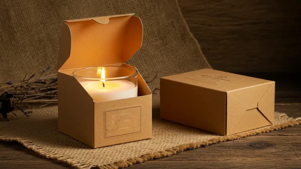 맞춤형 모양의 양초 포장