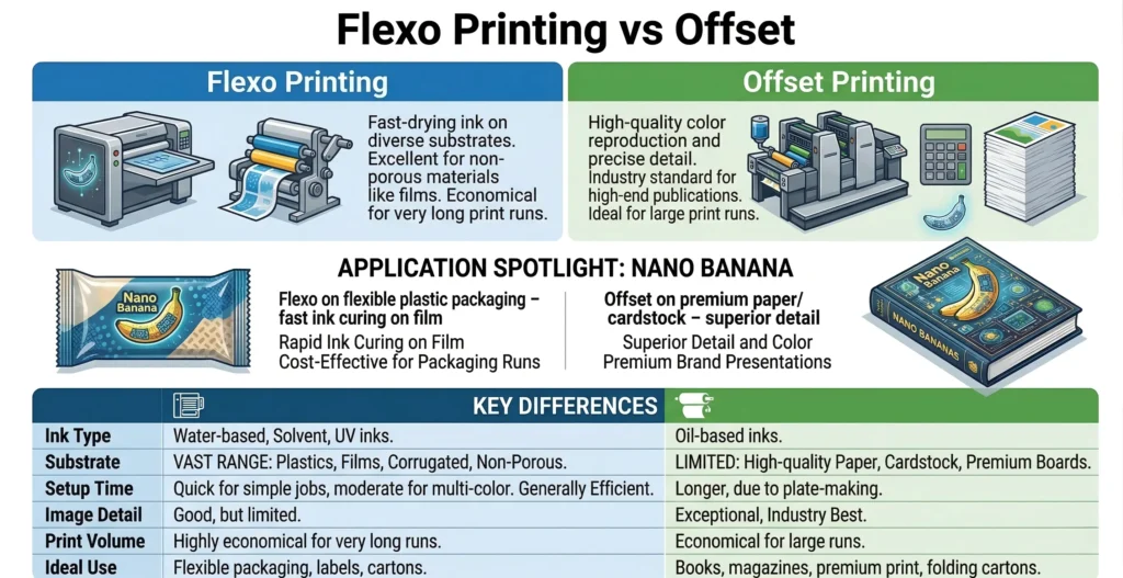 Flexodruck vs. Offsetdruck