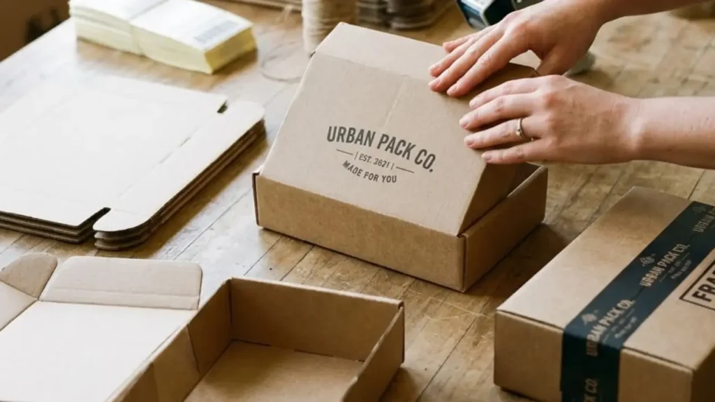 piegare una scatola per mailer