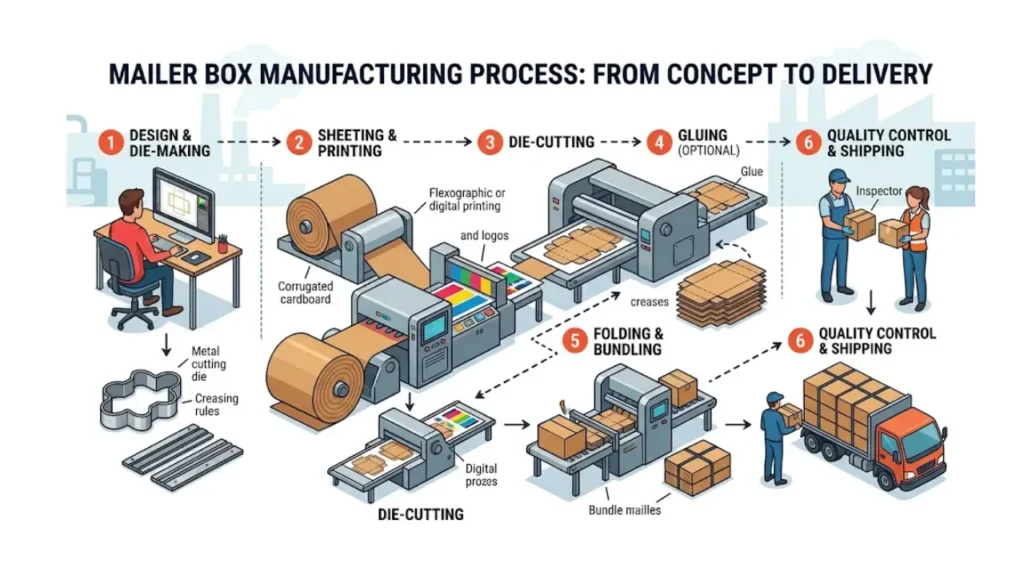 Verfahren zur Herstellung von Versandkartons