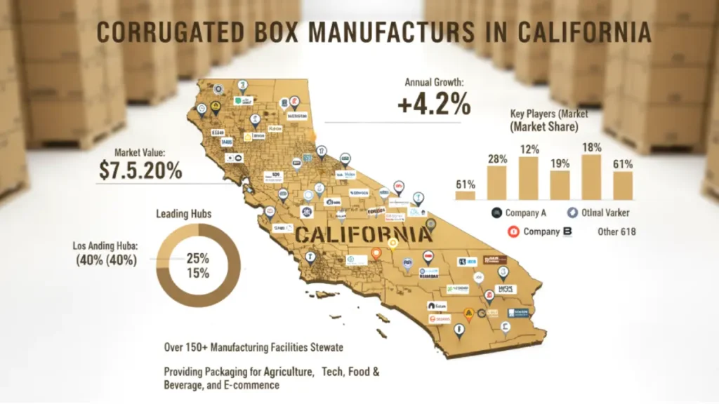 كبار مصنعي العلب المموجة في كاليفورنيا
