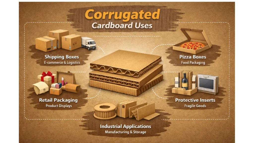 usos do papelão ondulado