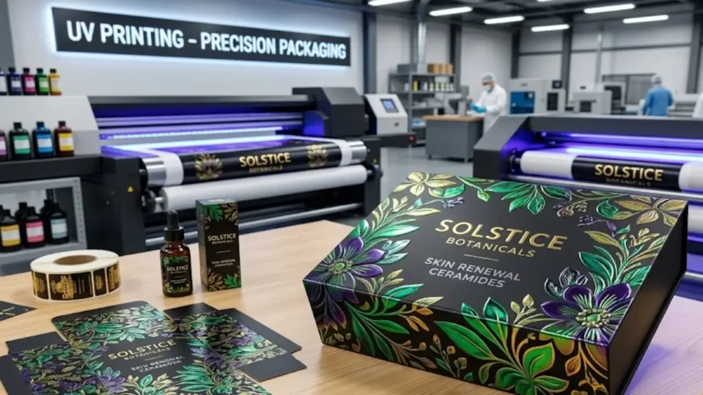 imballaggio con stampa uv