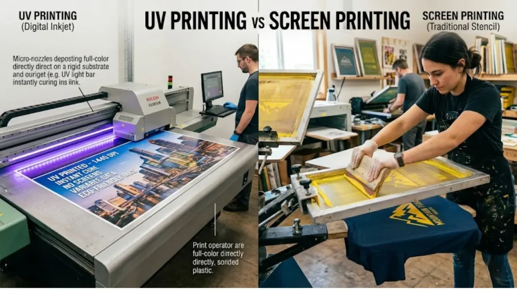Stampa UV vs. serigrafia