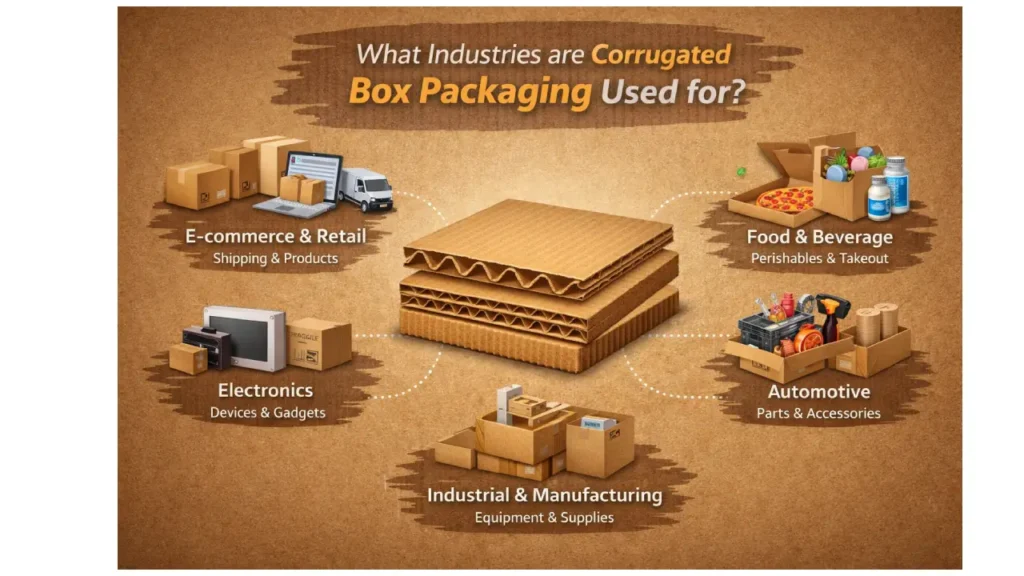 Para quais setores as embalagens de papelão ondulado são usadas?