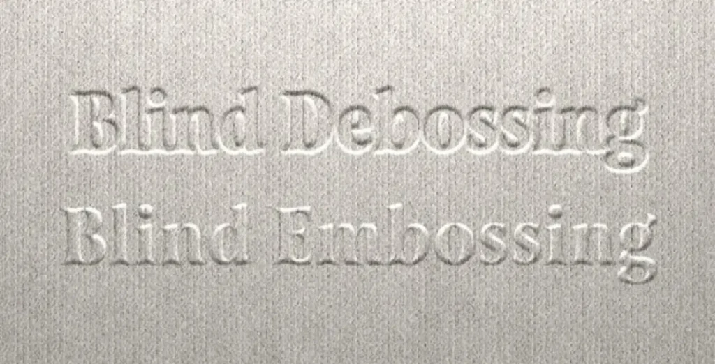 Слепое тиснение в сравнении со слепым тиснением