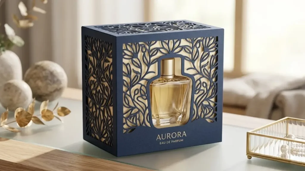 вырезанная упаковка для парфюмерных коробок