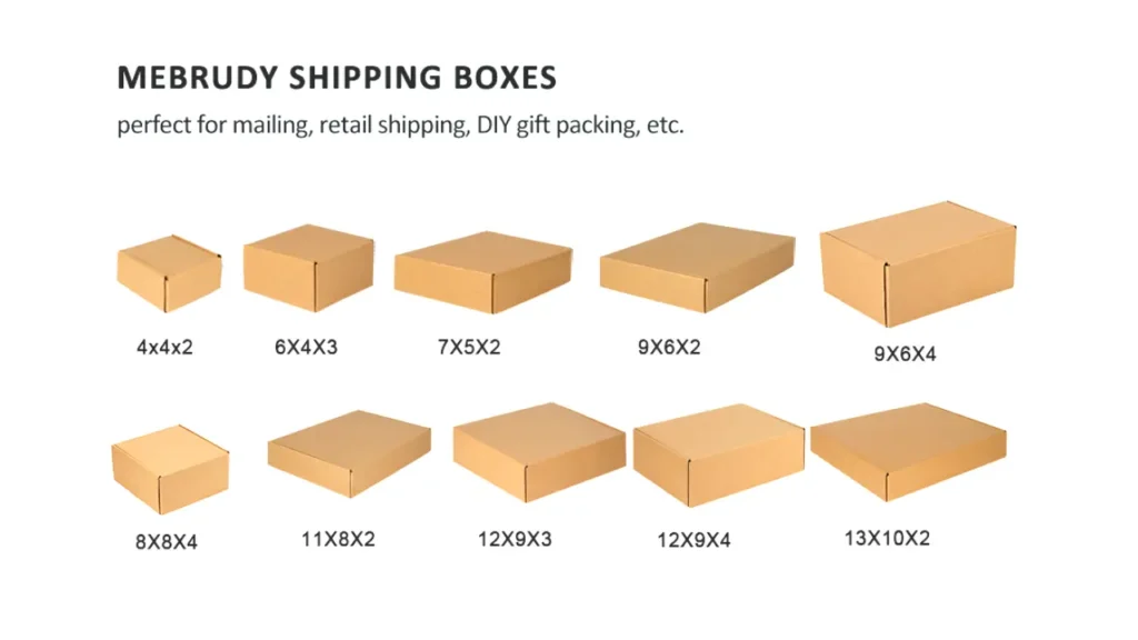 verschiedene Größen von Versandkartons