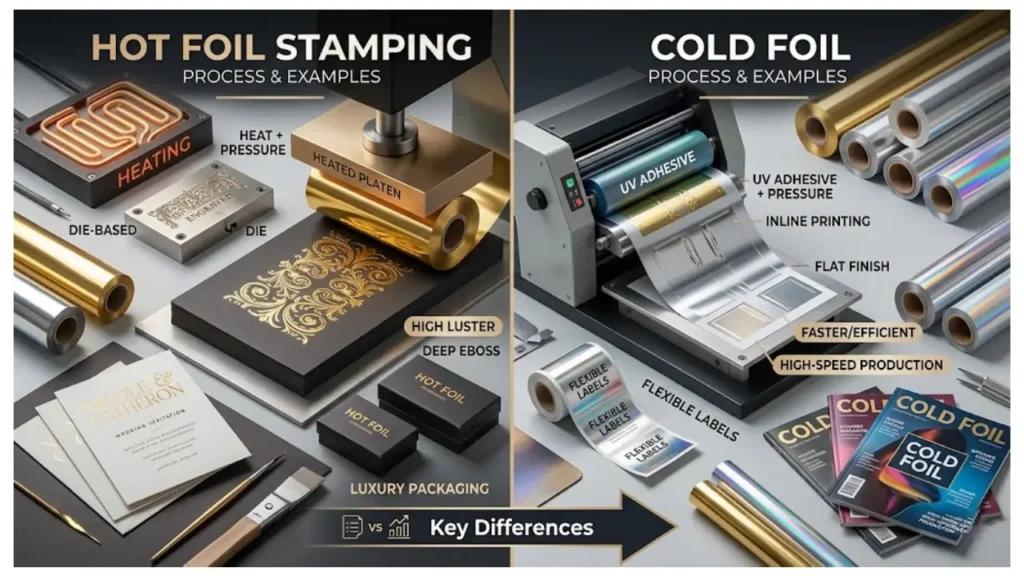 hot foil stamping vs cold foil