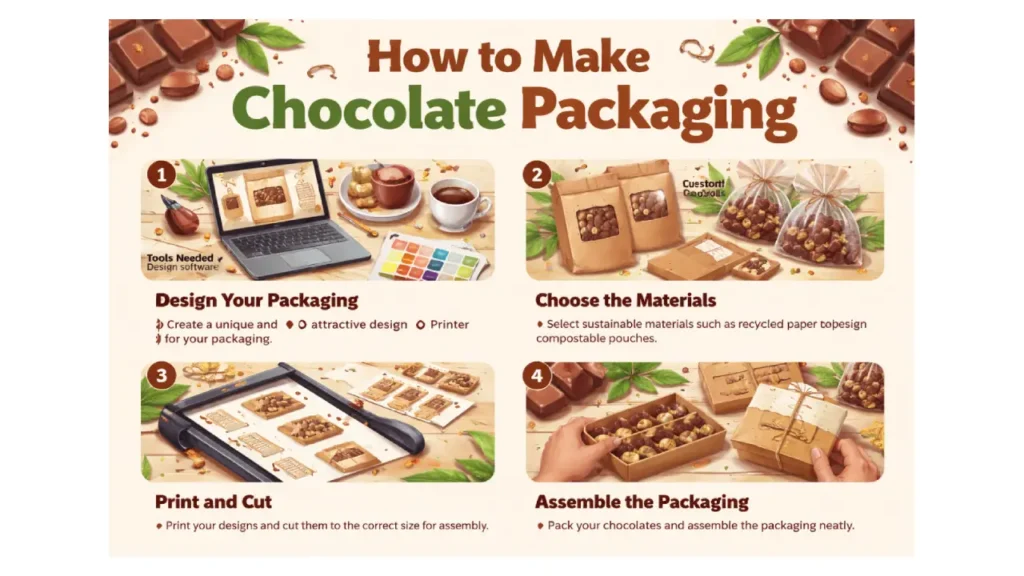 как сделать упаковку для шоколада