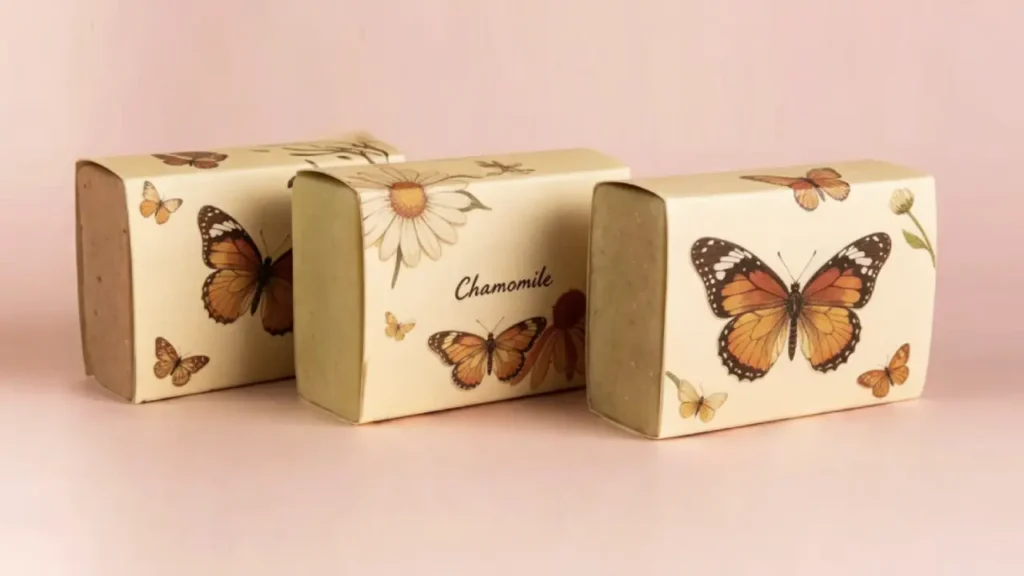 Упаковка для мыла с элементами бабочки