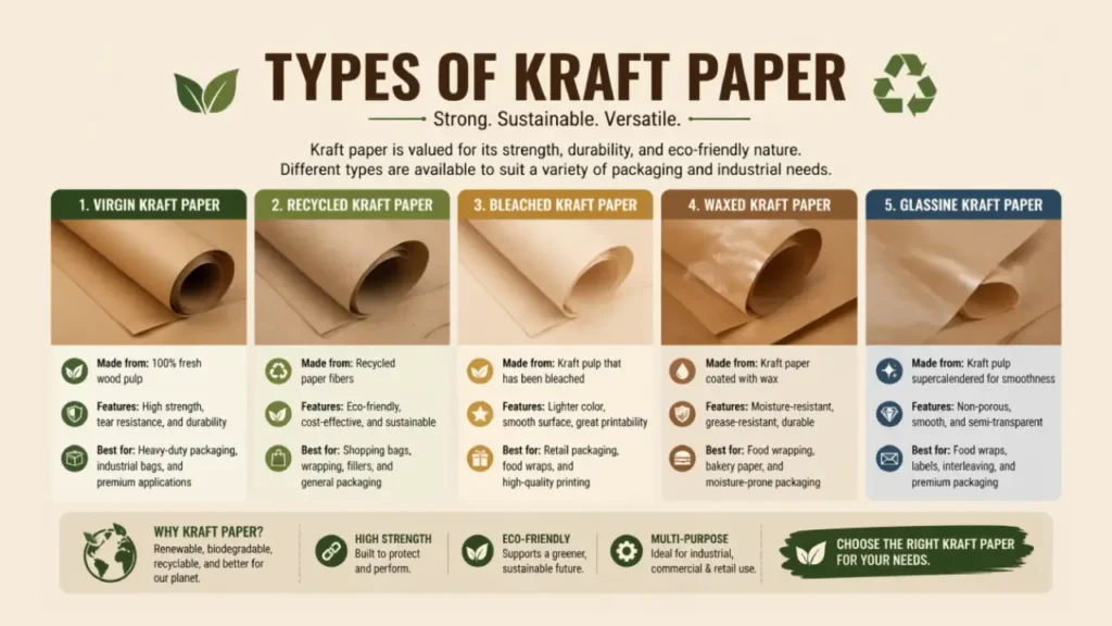 the types of kraft paper