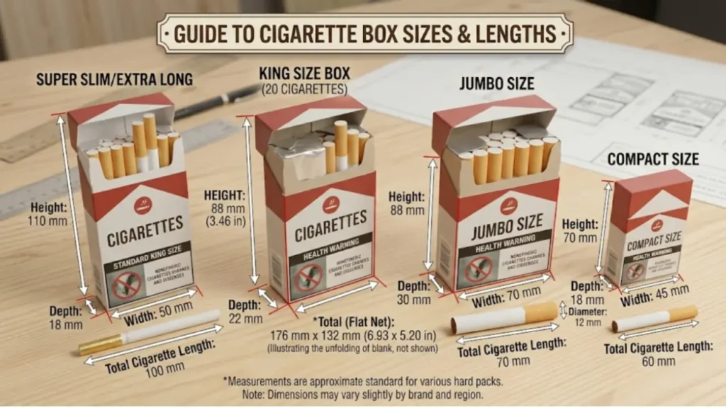 cigarette lengths and sizes