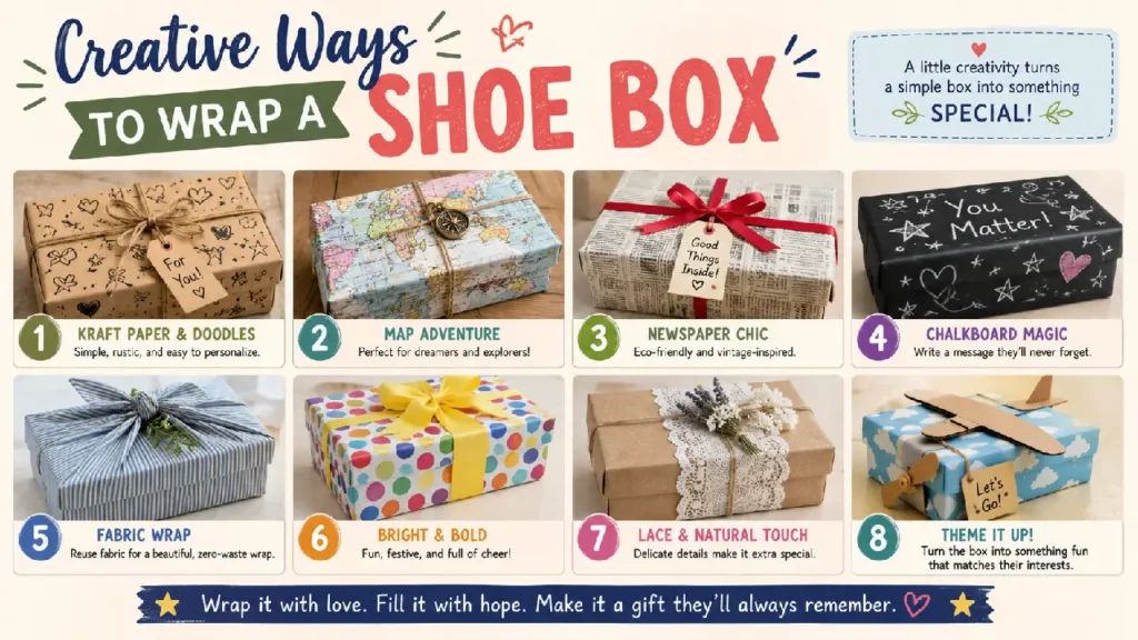 creative ways to wrap a shoe box
