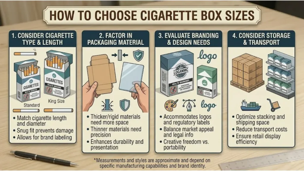 how to choose cigarette box sizes?
