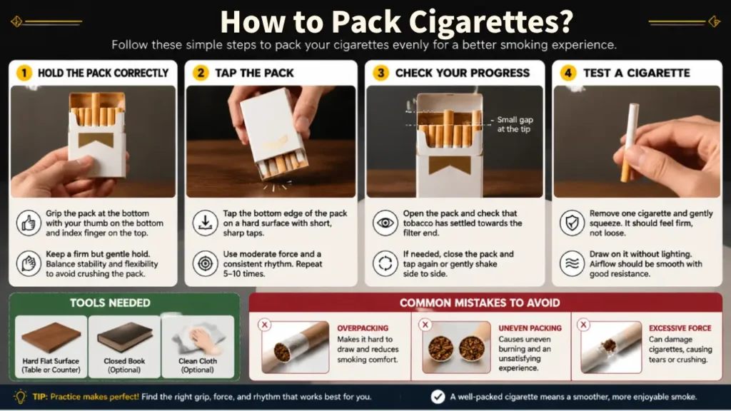 how to pack a box of cigarettes