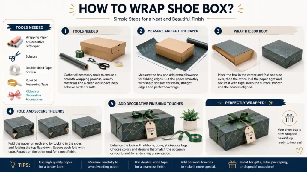 how to wrap shoe box