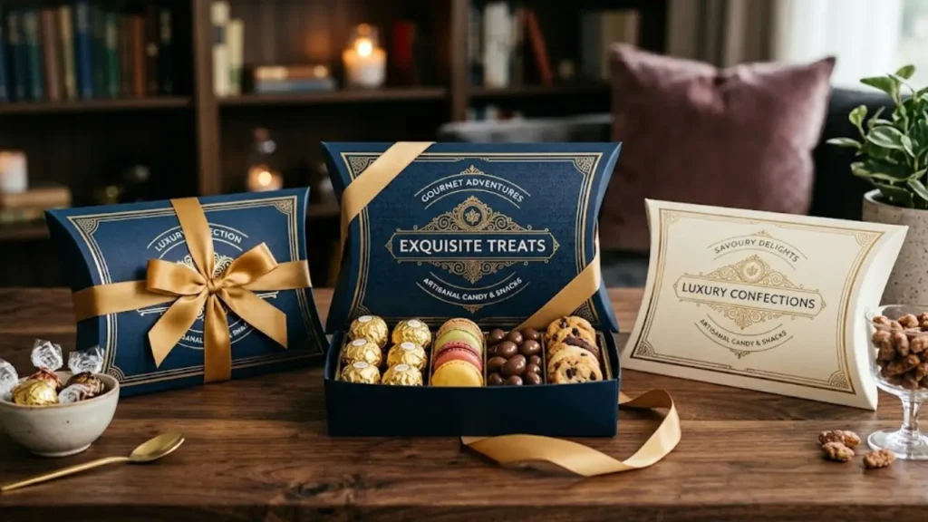 Scatola cuscino di lusso per caramelle