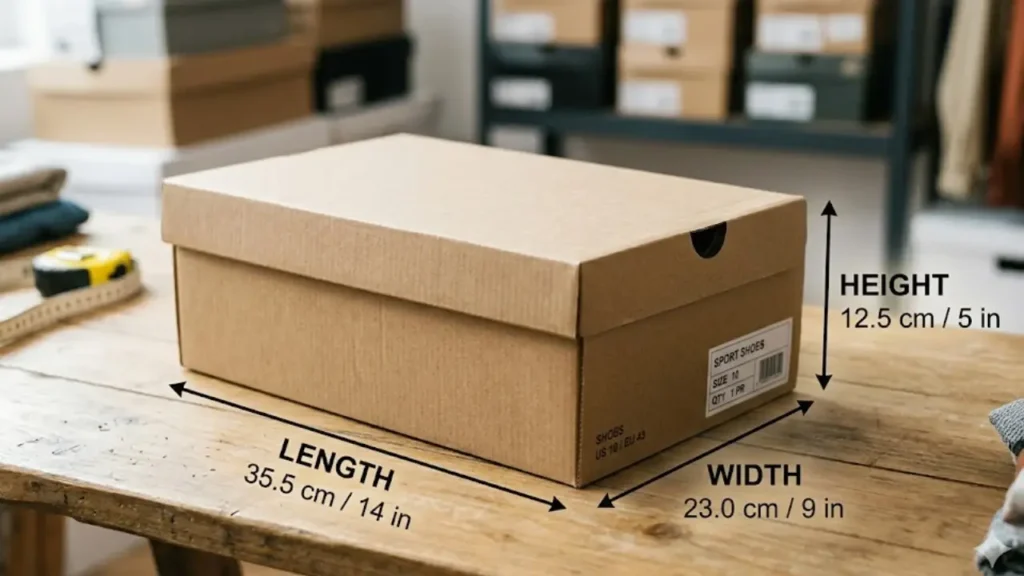 dimensioni della scatola di scarpe