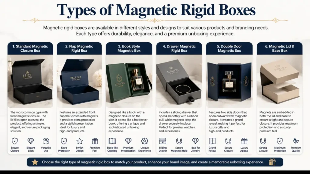 types of the magnetic rigid boxes