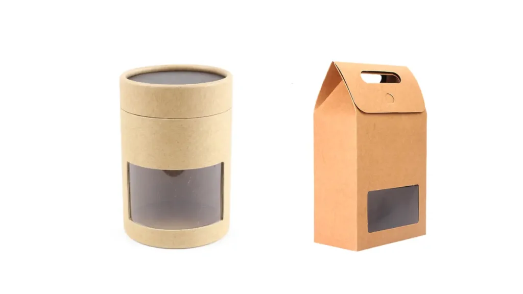 cajas de té de papel ventana